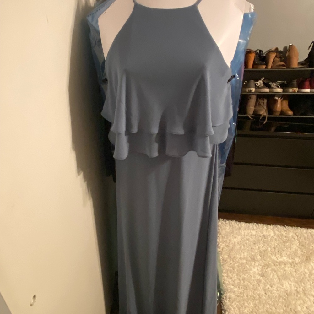 Slate Blue bridesmaids dress..